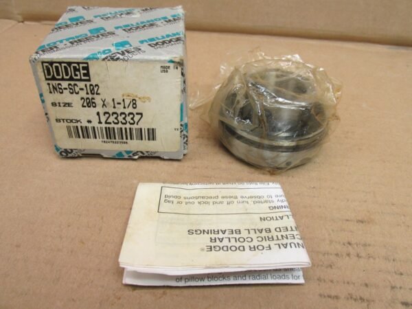 DODGE INS-SC-102/123337 BEARING INSERT 1-1/8" ID INCSC102 206x1-1/8 SETSCREW USA