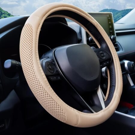 "Breathable Mesh Steering Wheel Cover for 15.5" to 16" Trucks and SUVs"